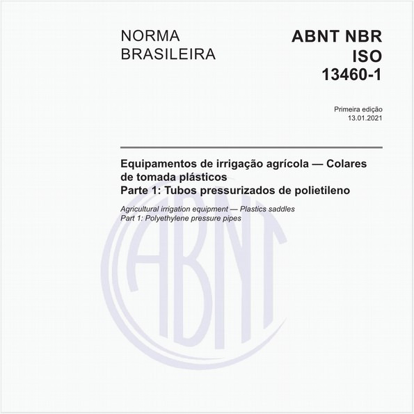 Equipamentos de irrigação agrícola - Colares de tomada plásticos - Parte 1: Tubos pressurizados de polietileno