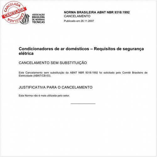 Condicionadores de ar domésticos - Requisitos de segurança elétrica