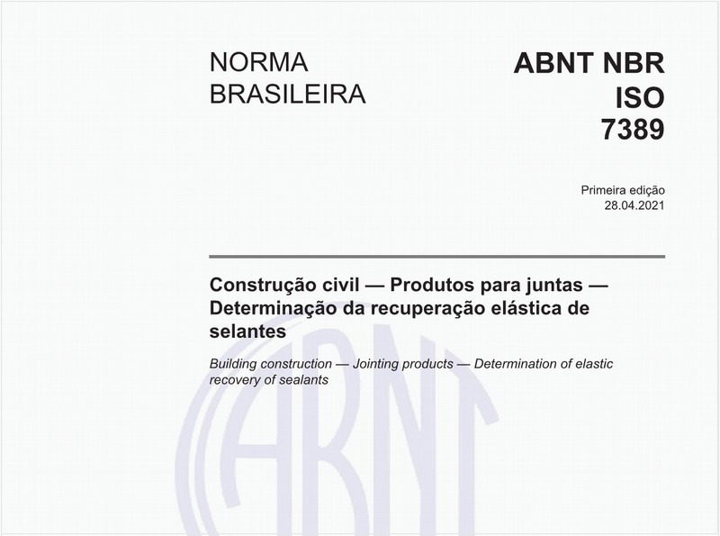 Construção civil - Produtos para juntas - Determinação da recuperação elástica de selantes
