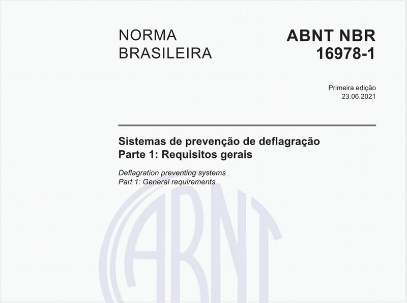 Sistemas de prevenção de deflagração - Parte 1: Requisitos gerais