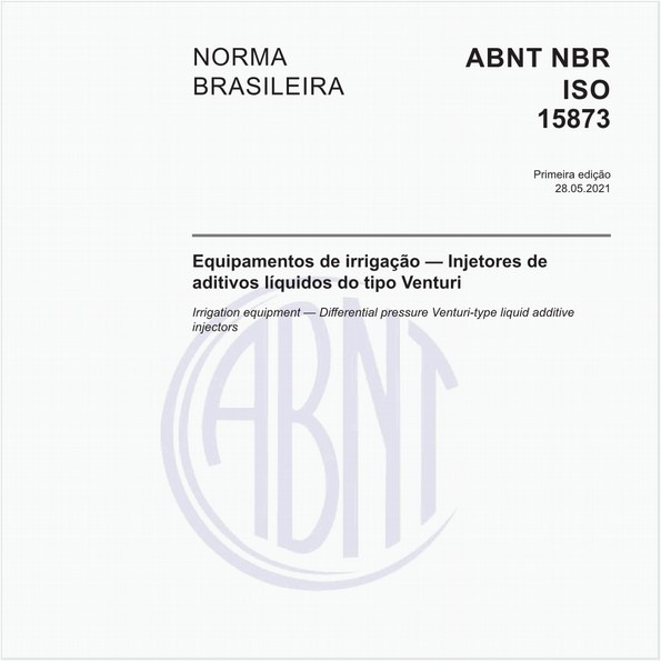 Equipamentos de irrigação - Injetores de aditivos líquidos do tipo Venturi