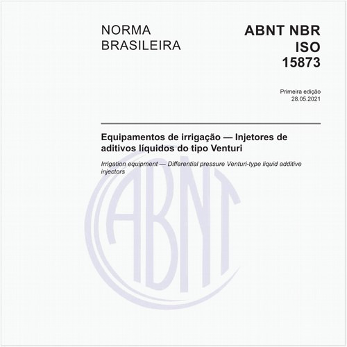 Equipamentos de irrigação - Injetores de aditivos líquidos do tipo Venturi