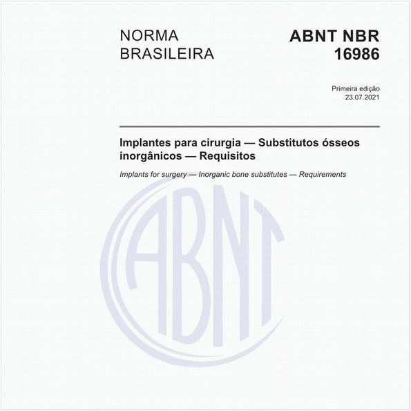 Implantes para cirurgia - Substitutos ósseos inorgânicos - Requisitos