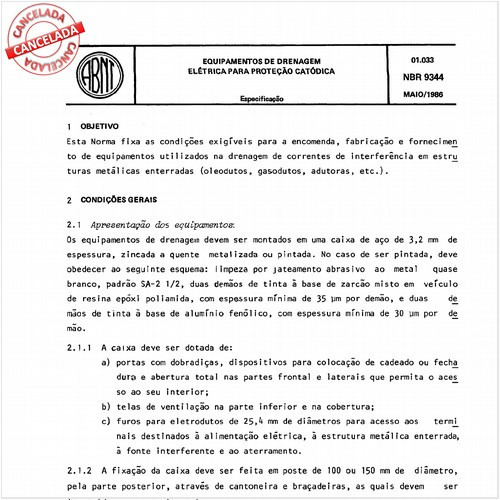 Equipamentos de drenagem elétrica para proteção catódica