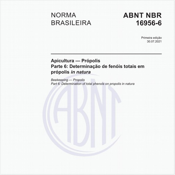 Apicultura — Própolis - Parte 6: Determinação de fenóis totais em própolis in natura