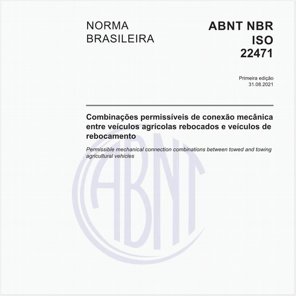 Combinações permissíveis de conexão mecânica entre veículos agrícolas rebocados e veículos de rebocamento