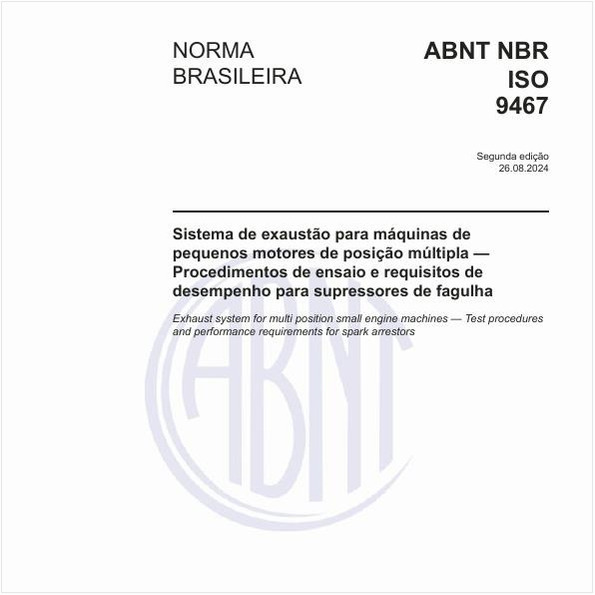 Sistema de exaustão para máquinas de pequenos motores de posição múltipla — Procedimentos de ensaio e requisitos de desempenho para supressores de fagulha