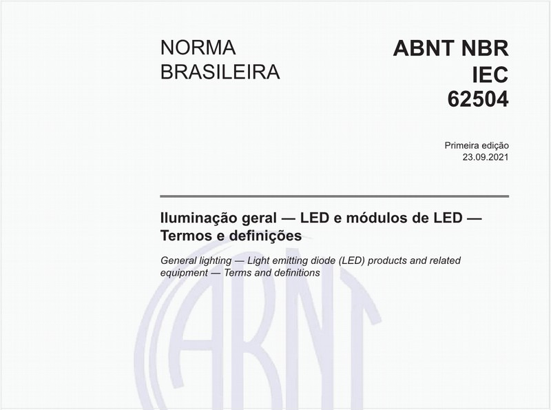 Iluminação geral - LED e módulos de LED - Termos e definições