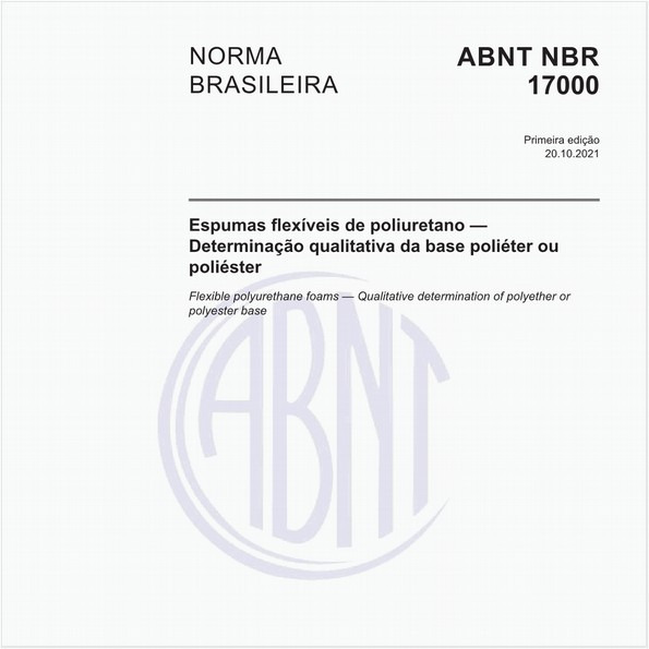 Espumas flexíveis de poliuretano - Determinação qualitativa da base poliéter ou poliéster
