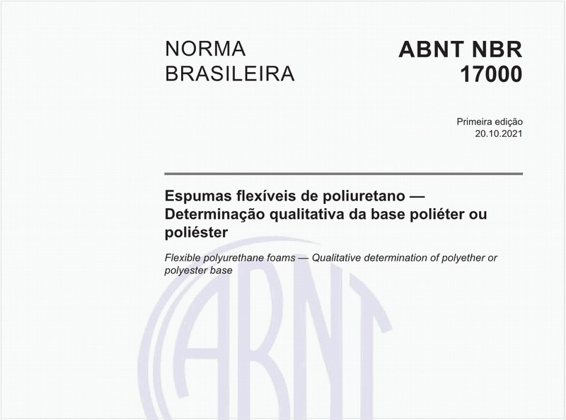 Espumas flexíveis de poliuretano - Determinação qualitativa da base poliéter ou poliéster