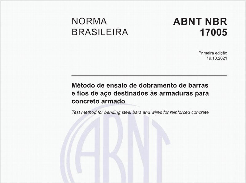 Método de ensaio de dobramento de barras e fios de aço destinados às armaduras para concreto armado