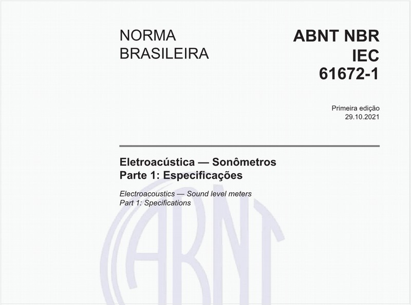 Eletroacústica — Sonômetros - Parte 1: Especificações