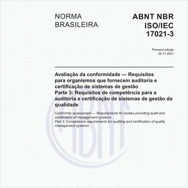 NBRISO/IEC17021-3 de 11/2021