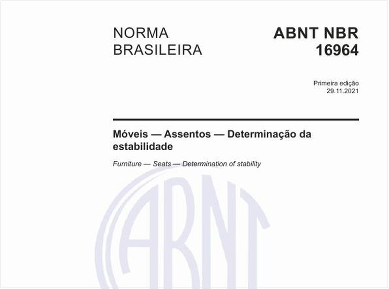 Móveis — Assentos — Determinação da estabilidade
