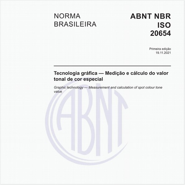 Tecnologia gráfica — Medição e cálculo do valor tonal de cor especial