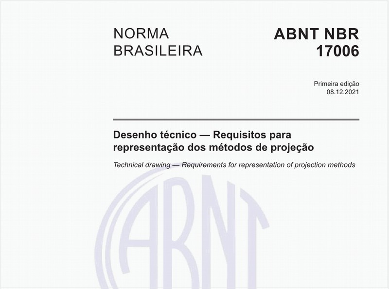 Desenho técnico — Requisitos para representação dos métodos de projeção