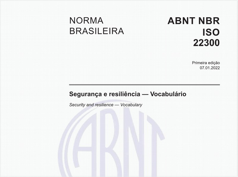 Segurança e resiliência — Vocabulário