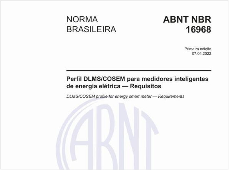 Perfil DLMS/COSEM para medidores inteligentes de energia elétrica - Requisitos - 