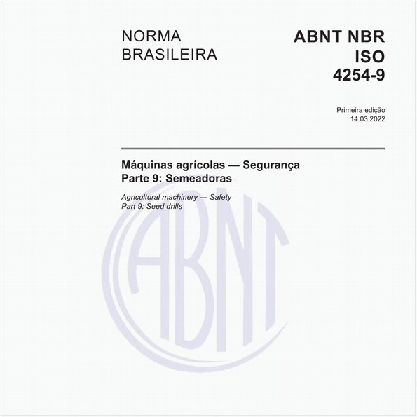 Máquinas agrícolas - Segurança - Parte 9: Semeadoras