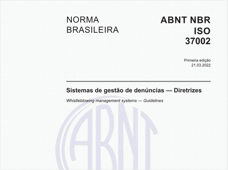 Sistemas de gestão de denúncias - Diretrizes
