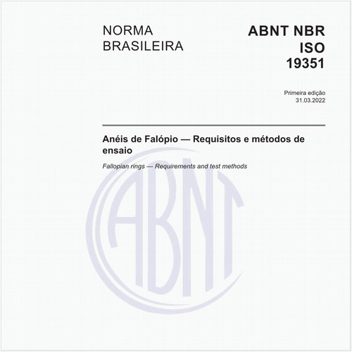 Anéis de Falópio - Requisitos e métodos de ensaio