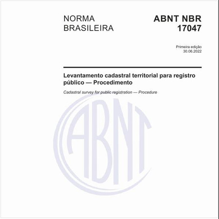 Levantamento cadastral territorial para registro público - Procedimento