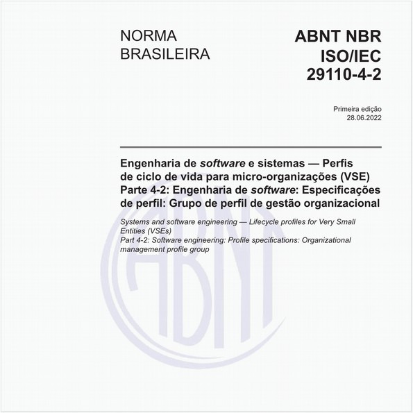 Engenharia de software e sistemas - Perfis de ciclo de vida para micro-organizações (VSE) - Parte 4-2: Engenharia de software: Especificações de perfil: Grupo de perfil de gestão organizacional