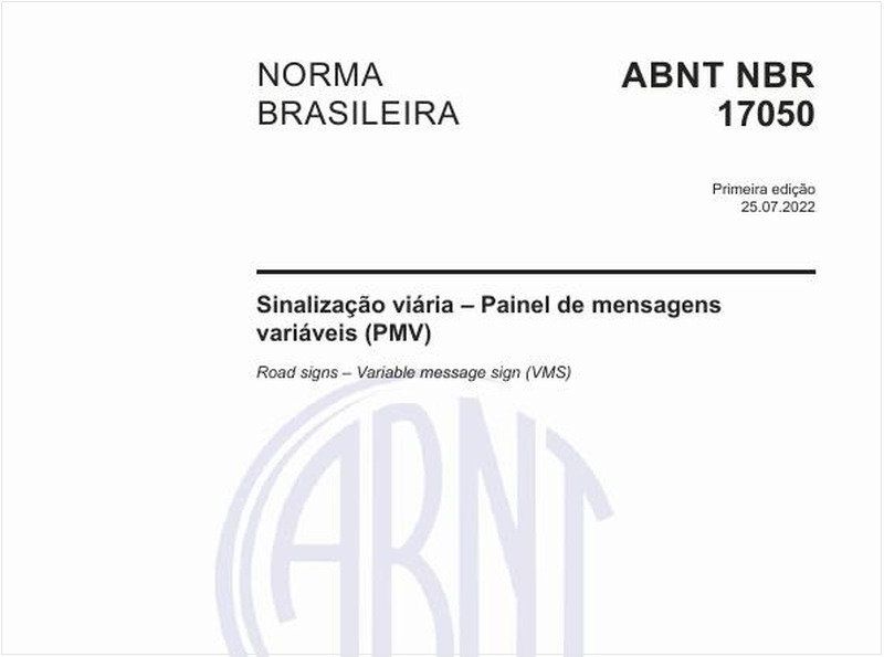 Sinalização viária - Painel de mensagens variáveis (PMV)