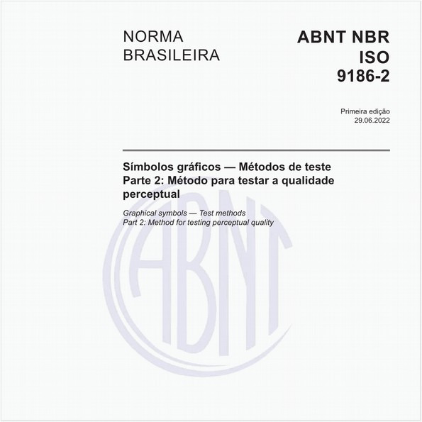 Símbolos gráficos - Métodos de teste - Parte 2: Método para testar a qualidade perceptual