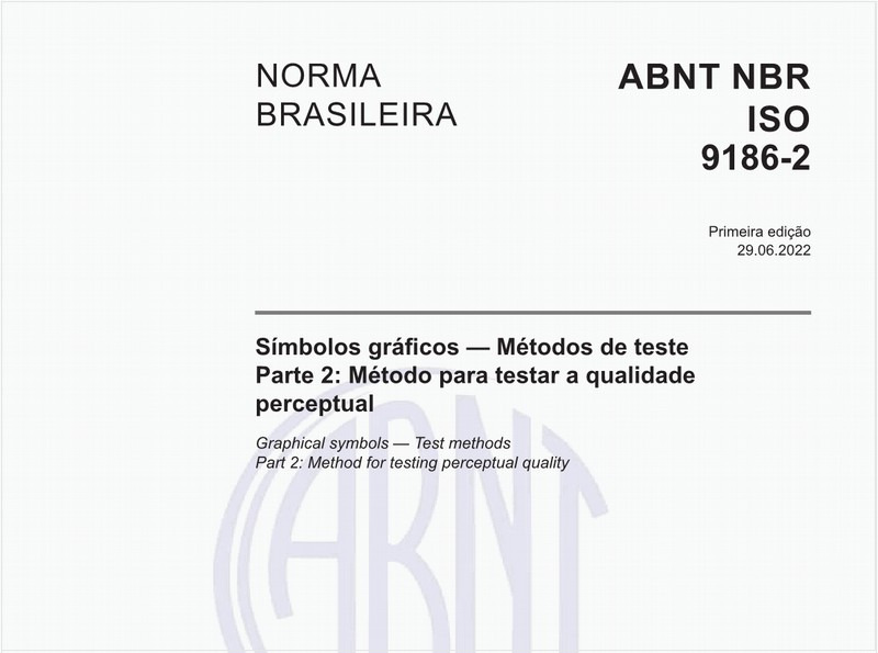 Símbolos gráficos - Métodos de teste - Parte 2: Método para testar a qualidade perceptual