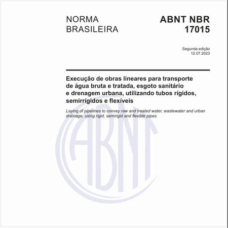 Execução de obras lineares para transporte de água bruta e tratada, esgoto sanitário e drenagem urbana, utilizando tubos rígidos, semirrígidos e flexíveis