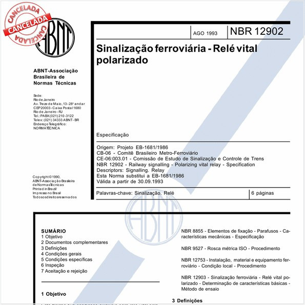 Sinalização ferroviária - Relé vital polarizado