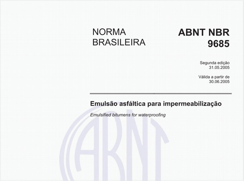 Emulsão asfáltica para impermeabilização