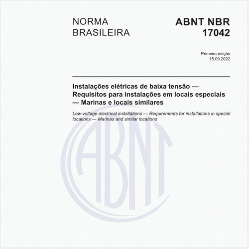 Instalações elétricas de baixa tensão - Requisitos para instalações em locais especiais - Marinas e locais similares