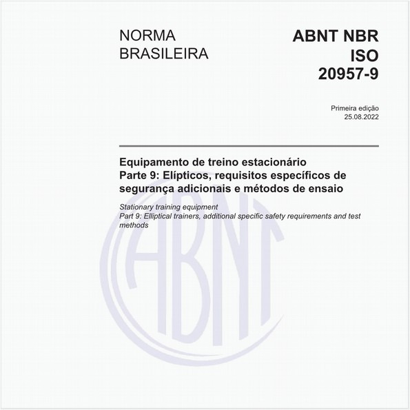 Equipamento de treino estacionário - Parte 9: Elípticos, requisitos específicos de segurança adicionais e métodos de ensaio