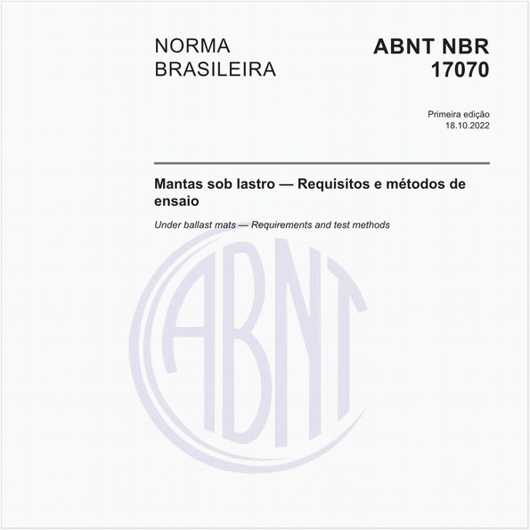 Mantas sob lastro - Requisitos e métodos de ensaio