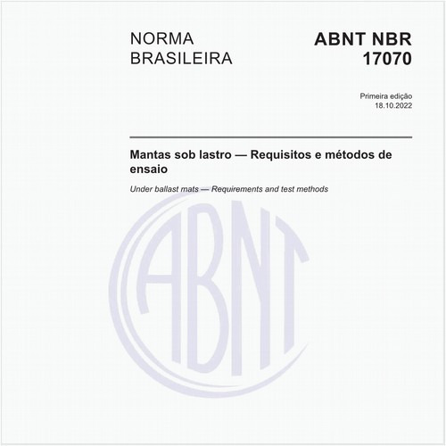 Mantas sob lastro - Requisitos e métodos de ensaio