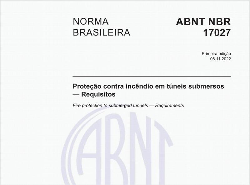 Proteção contra incêndio em túneis submersos - Requisitos