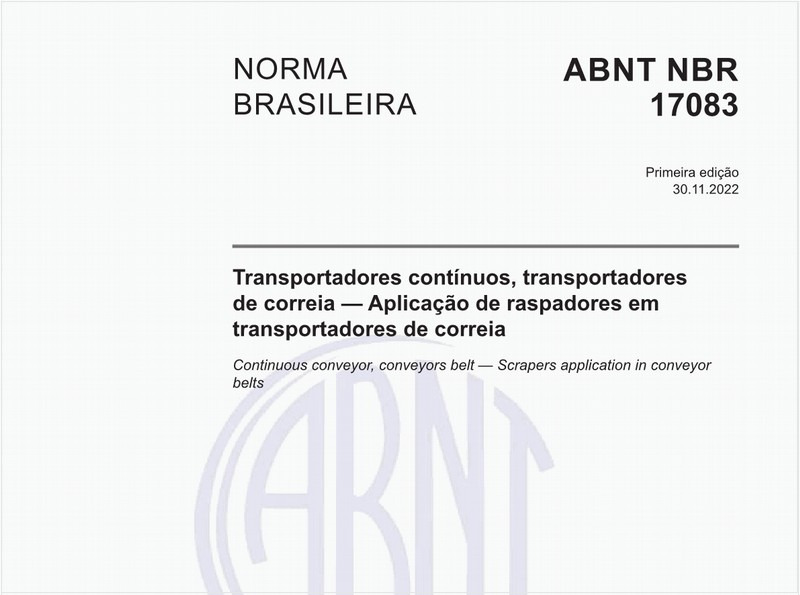 Transportadores contínuos, transportadores de correia - Aplicação de raspadores em transportadores de correia