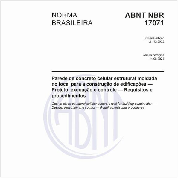 Parede de concreto celular estrutural moldada no local para a construção de edificações - Projeto, execução e controle - Requisitos e procedimentos