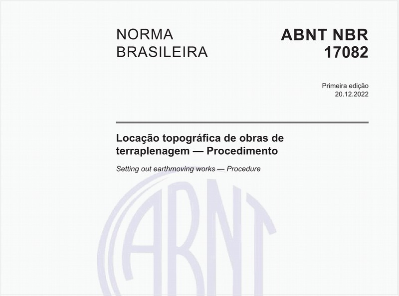 Locação topográfica de obras de terraplenagem - Procedimento