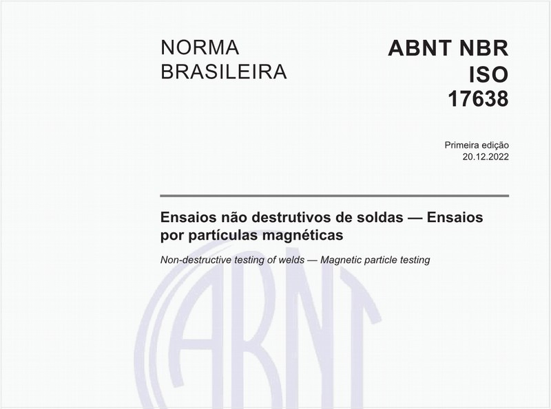 Ensaios não destrutivos de soldas - Ensaios por partículas magnéticas