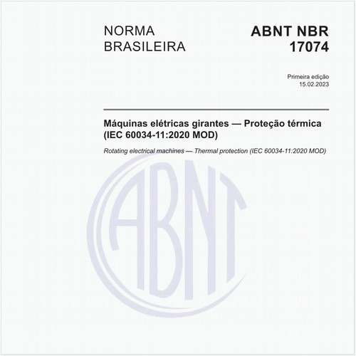 Máquinas elétricas girantes — Proteção térmica (IEC 60034-11:2020 MOD)