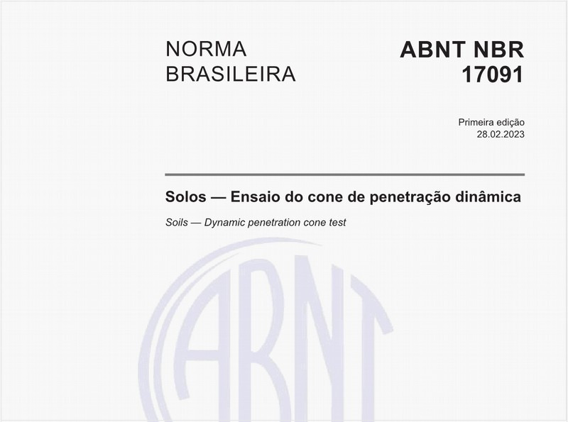 Solos — Ensaio do cone de penetração dinâmica