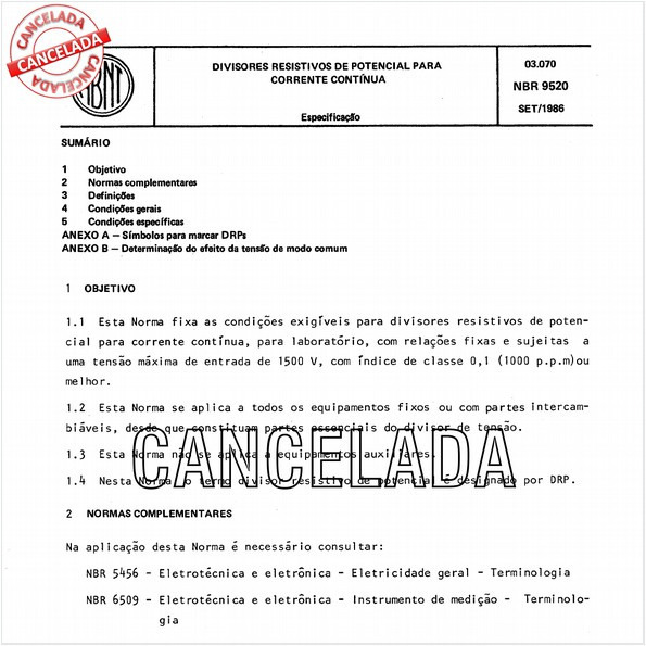 Divisores resistivos de potencial para corrente contínua