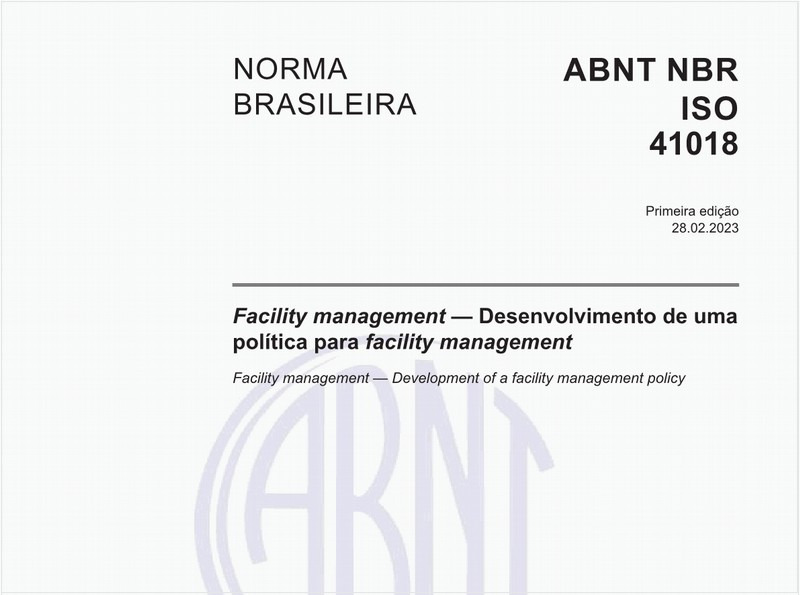 Facility management — Desenvolvimento de uma política para facility management