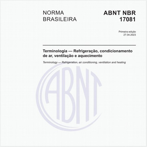 Terminologia - Refrigeração, condicionamento de ar, ventilação e aquecimento