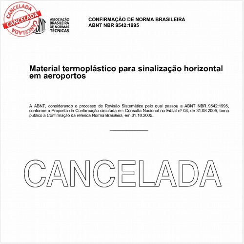 Material termoplástico para sinalização horizontal em aeroportos