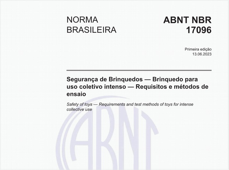 Segurança de Brinquedos — Brinquedo para uso coletivo intenso — Requisitos e métodos de ensaio