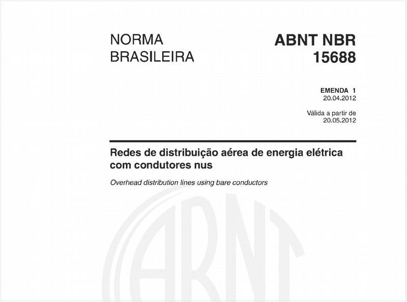 Redes de distribuição aérea de energia elétrica com condutores nus